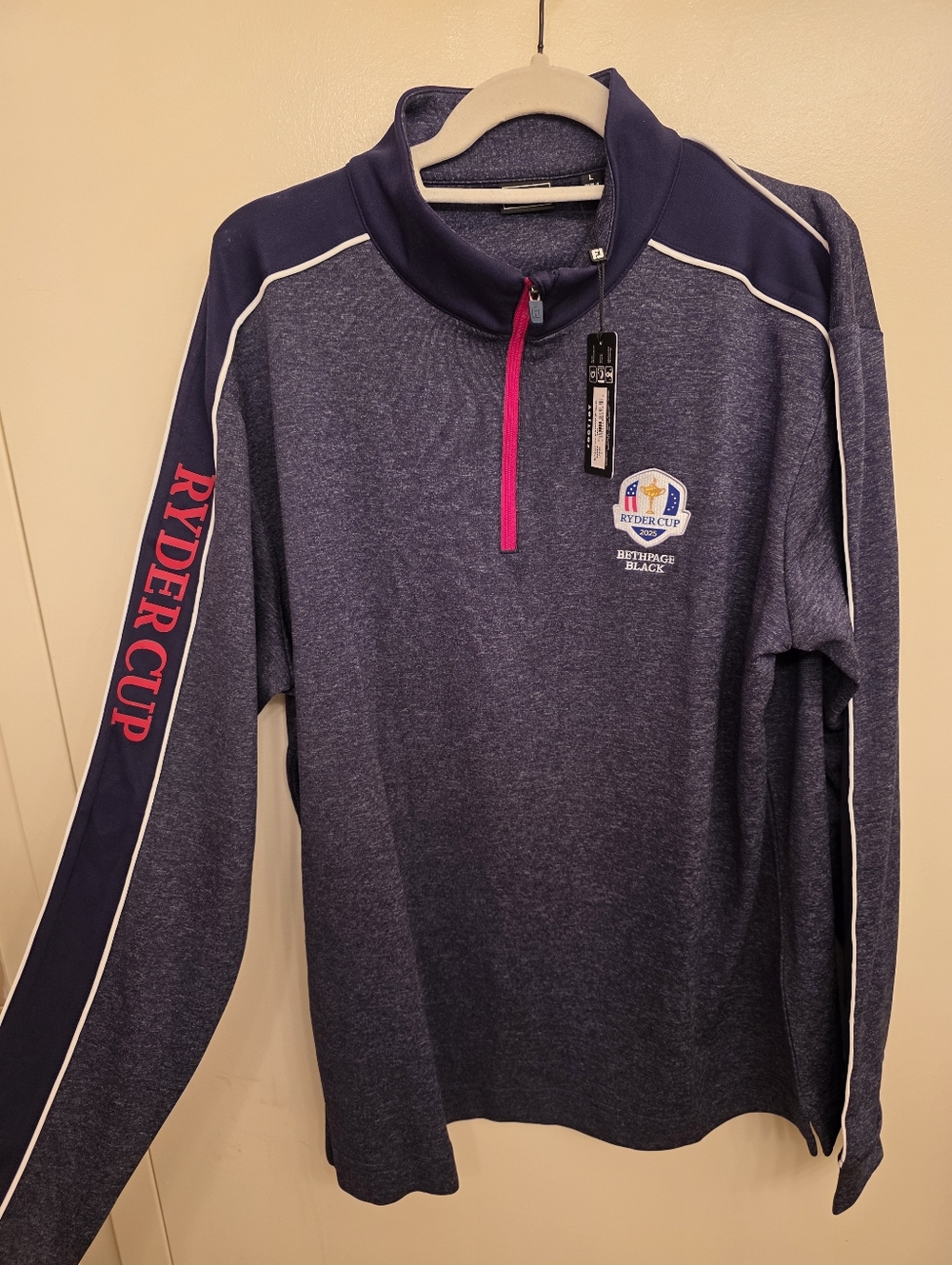 FootJoy 2025 Ryder Cup Bethpage Black Navy Half-Zip Pullover